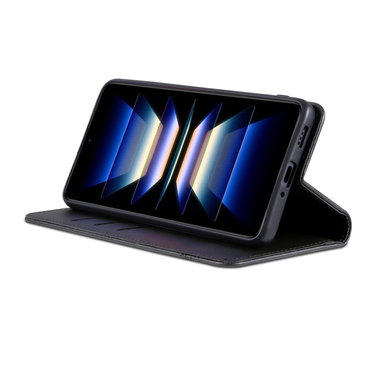 For OPPO Reno11 F AZNS Magnetic Calf Texture Flip Leather Phone Case(Black) - OPPO Cases by AZNS | Online Shopping South Africa | PMC Jewellery | Buy Now Pay Later Mobicred