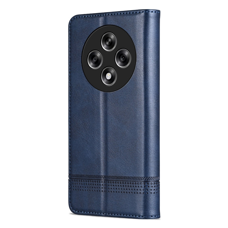 For OPPO Reno12 F 4G AZNS Magnetic Calf Texture Flip Leather Phone Case(Dark Blue) - Reno12 F Cases by AZNS | Online Shopping South Africa | PMC Jewellery | Buy Now Pay Later Mobicred