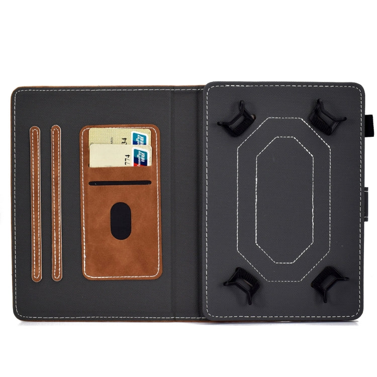 For 10 inch Tablet PC Universal Cowhide Texture Horizontal Flip Leather Case with Holder & Card Slots & Pen Slot(Brown) - 8 inch by PMC TechLife | Online Shopping South Africa | PMC TechLife | Buy Now Pay Later Mobicred