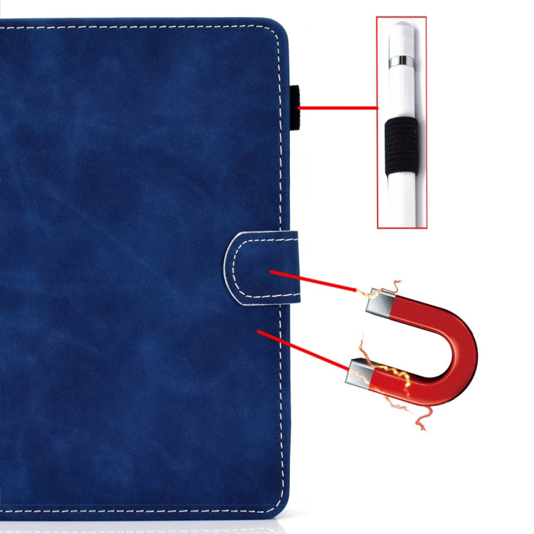 For 10 inch Tablet PC Universal Cowhide Texture Horizontal Flip Leather Case with Holder & Card Slots & Pen Slot(Blue) - 8 inch by PMC TechLife | Online Shopping South Africa | PMC TechLife | Buy Now Pay Later Mobicred