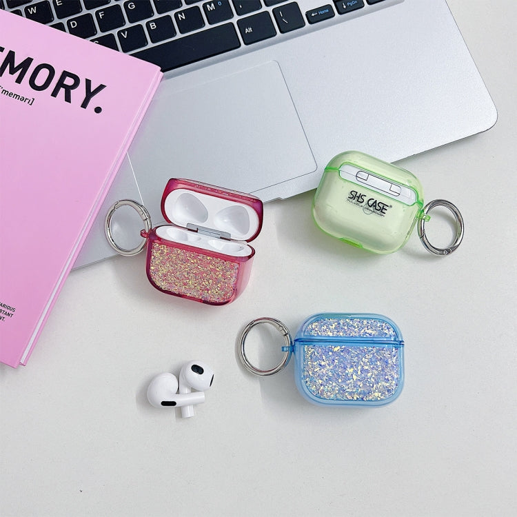 For AirPods 3 Flash Diamond Epoxy Bluetooth Earphone Protective Case(Sky Blue) - For AirPods 3 by PMC Jewellery | Online Shopping South Africa | PMC Jewellery | Buy Now Pay Later Mobicred