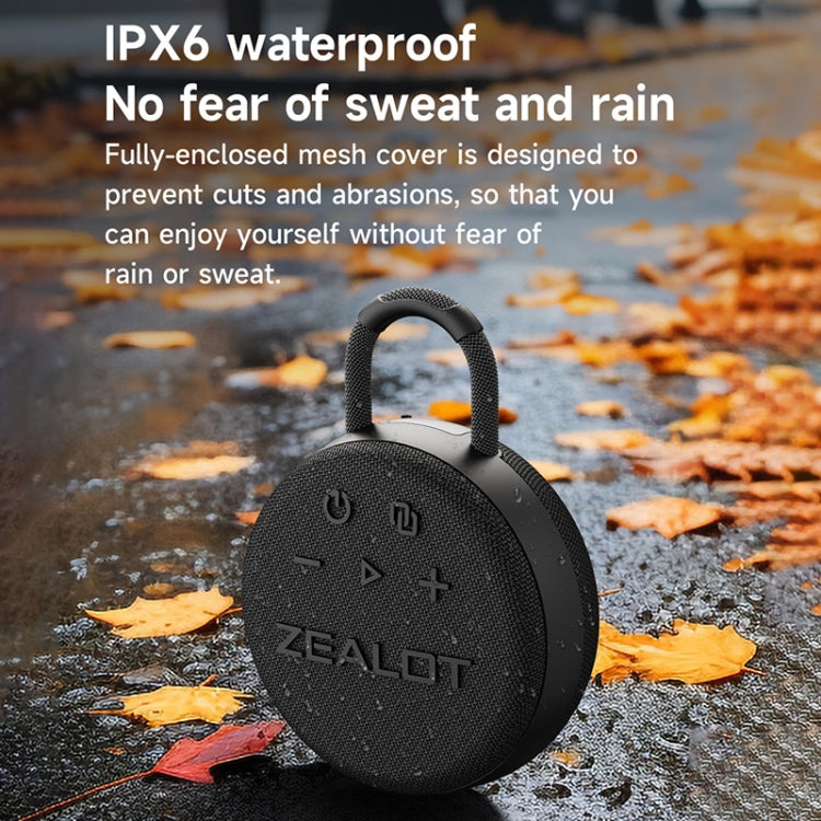 Zealot S77 IPX7 Waterproof Portable Wireless Bluetooth Speaker(Black) - Waterproof Speaker by ZEALOT | Online Shopping South Africa | PMC Jewellery | Buy Now Pay Later Mobicred