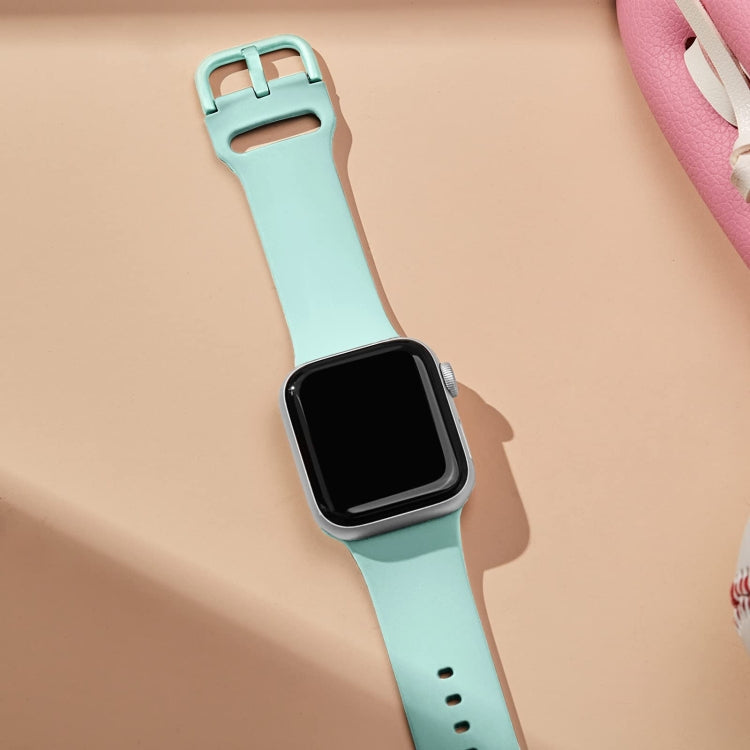 For Apple Watch Ultra 49mm Pin Buckle Silicone Watch Band(Mint Green) - free shipping - PMC TechLife - Order now!