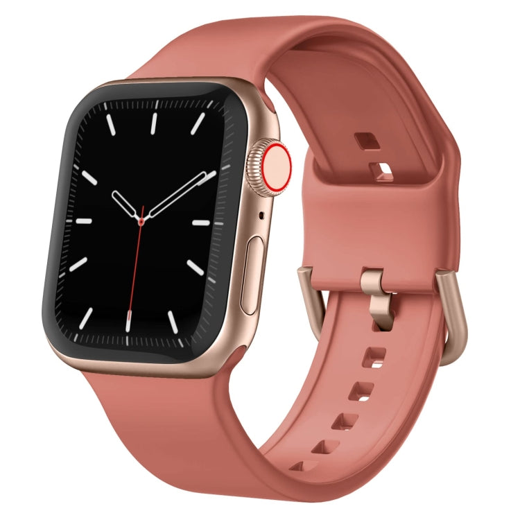 For Apple Watch Series 8 41mm Pin Buckle Silicone Watch Band(Coral) - free shipping - PMC TechLife - Order now!