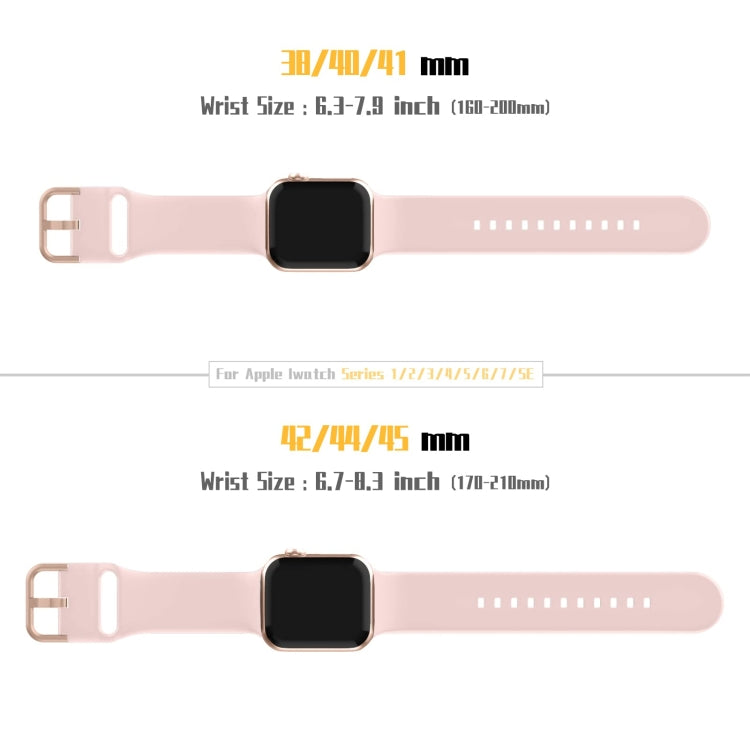 For Apple Watch Series 8 45mm Pin Buckle Silicone Watch Band(Pink Sand) - free shipping - PMC TechLife - Order now!