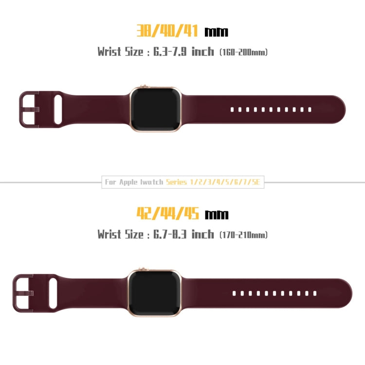 For Apple Watch SE 2022 40mm Pin Buckle Silicone Watch Band(Wine Red) - free shipping - PMC TechLife - Order now!