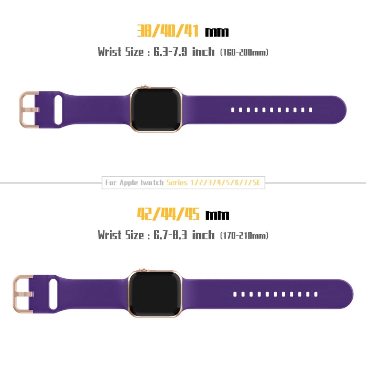 For Apple Watch Series 7 41mm Pin Buckle Silicone Watch Band(Purple) - free shipping - PMC TechLife - Order now!