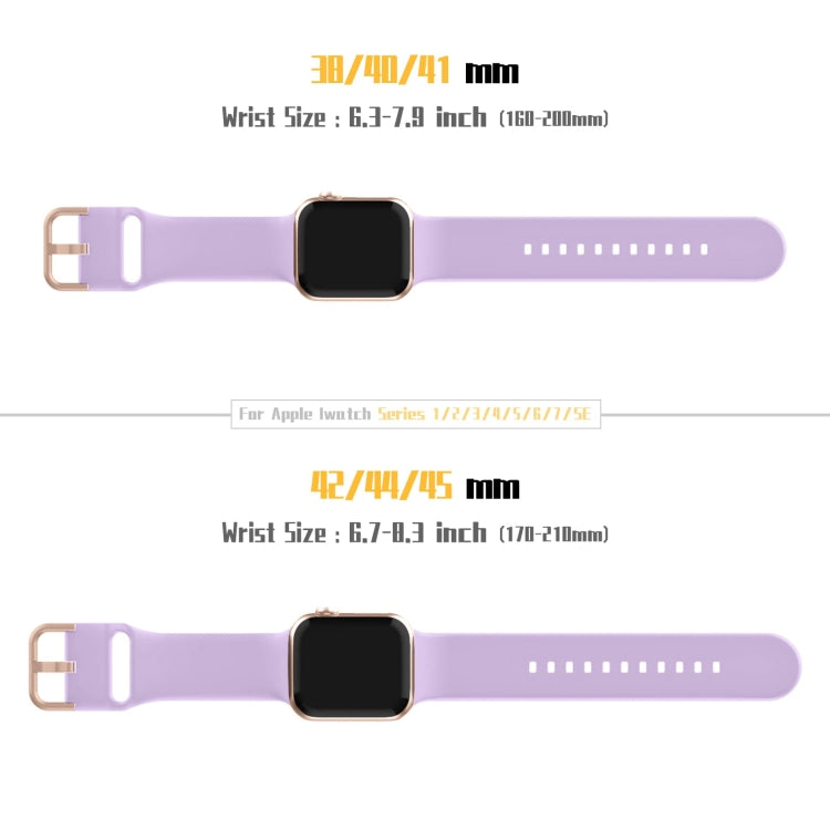 For Apple Watch Series 7 41mm Pin Buckle Silicone Watch Band(Lavender) - free shipping - PMC TechLife - Order now!