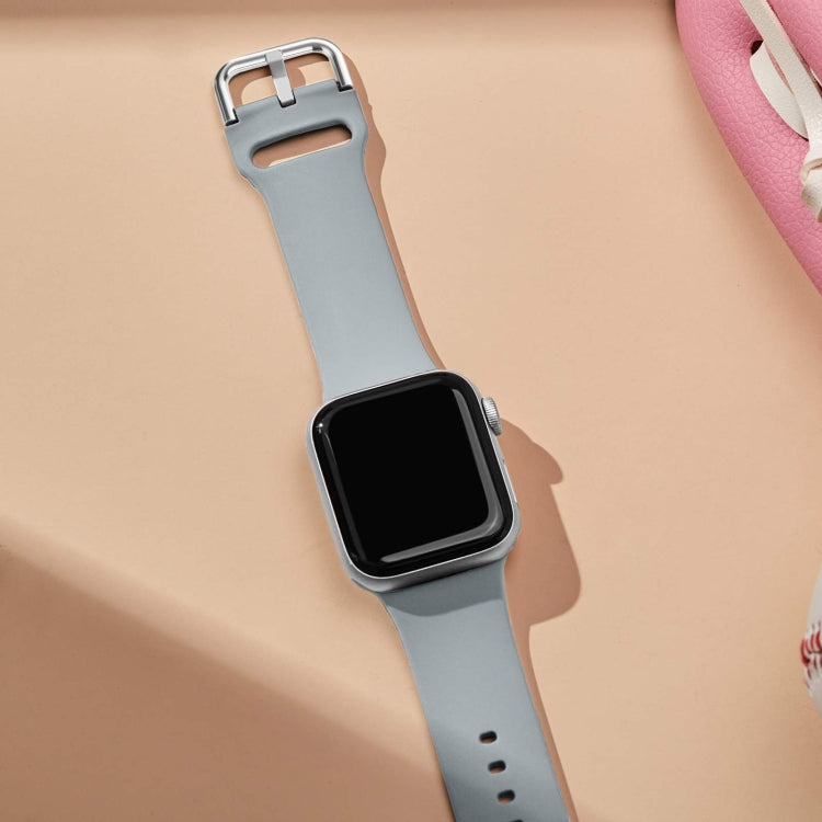 For Apple Watch SE 40mm Pin Buckle Silicone Watch Band(Light Grey) - free shipping - PMC TechLife - Order now!