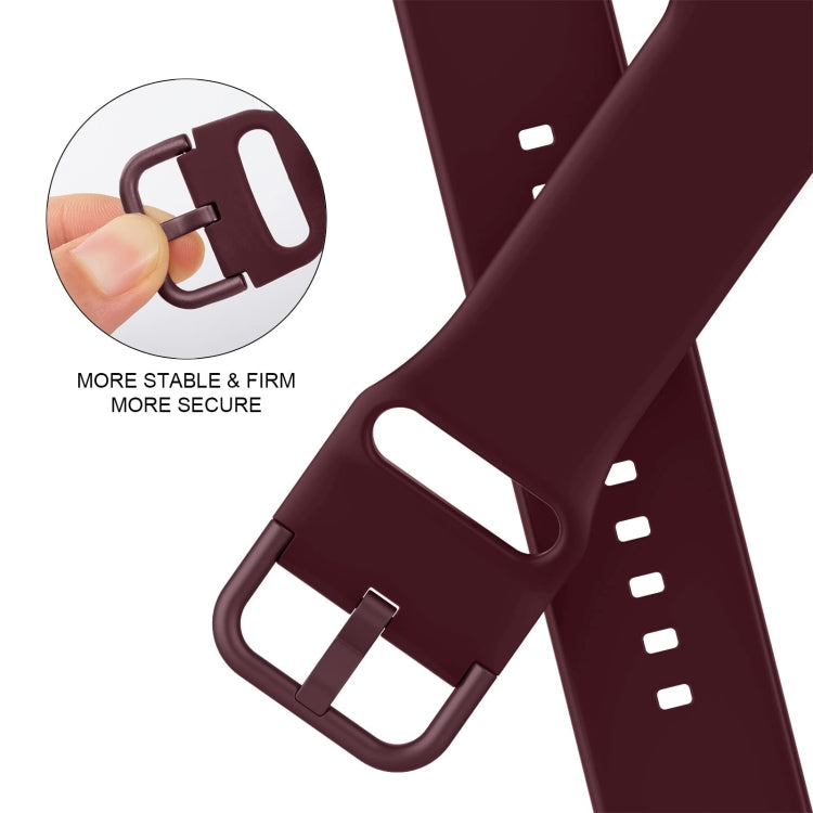 For Apple Watch SE 44mm Pin Buckle Silicone Watch Band(Wine Red) - free shipping - PMC TechLife - Order now!