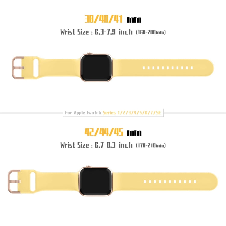 For Apple Watch SE 44mm Pin Buckle Silicone Watch Band(Yellow) - free shipping - PMC TechLife - Order now!