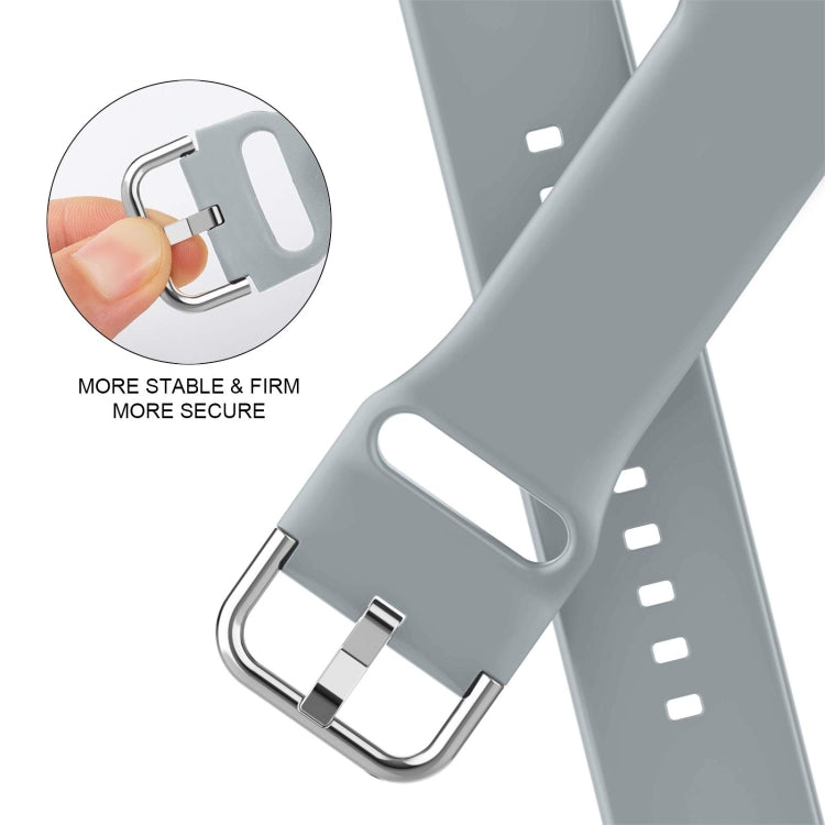 For Apple Watch SE 44mm Pin Buckle Silicone Watch Band(Light Grey) - free shipping - PMC TechLife - Order now!