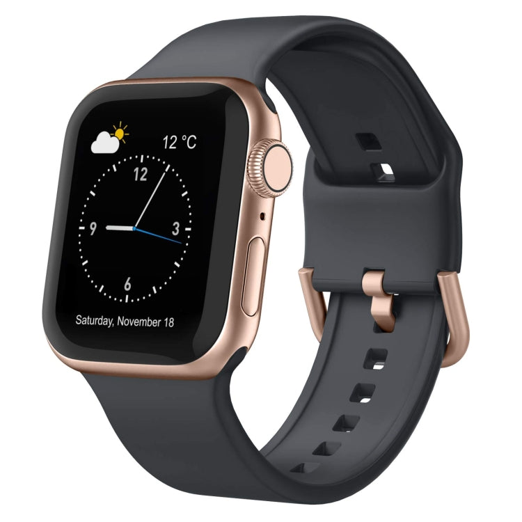 For Apple Watch Series 6 40mm Pin Buckle Silicone Watch Band(Dark Grey) - free shipping - PMC TechLife - Order now!