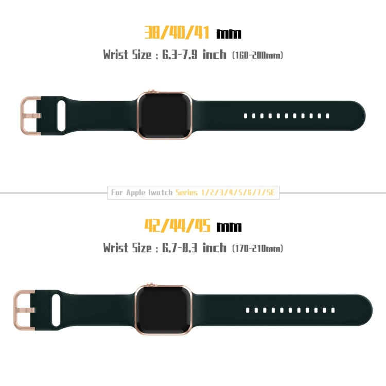 For Apple Watch Series 6 44mm Pin Buckle Silicone Watch Band(Dark Green) - free shipping - PMC TechLife - Order now!