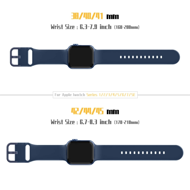 For Apple Watch Series 5 40mm Pin Buckle Silicone Watch Band(Abyss Blue) - free shipping - PMC TechLife - Order now!
