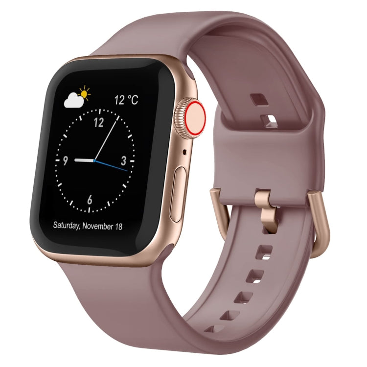 For Apple Watch Series 5 40mm Pin Buckle Silicone Watch Band(Smoked Purple) - free shipping - PMC TechLife - Order now!