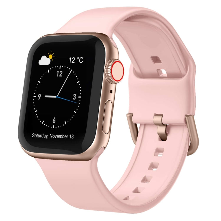For Apple Watch Series 4 44mm Pin Buckle Silicone Watch Band(Pink) - free shipping - PMC TechLife - Order now!