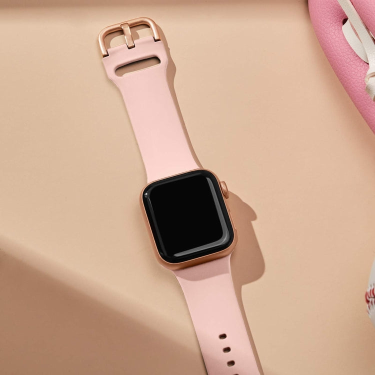 For Apple Watch Series 4 44mm Pin Buckle Silicone Watch Band(Pink) - free shipping - PMC TechLife - Order now!