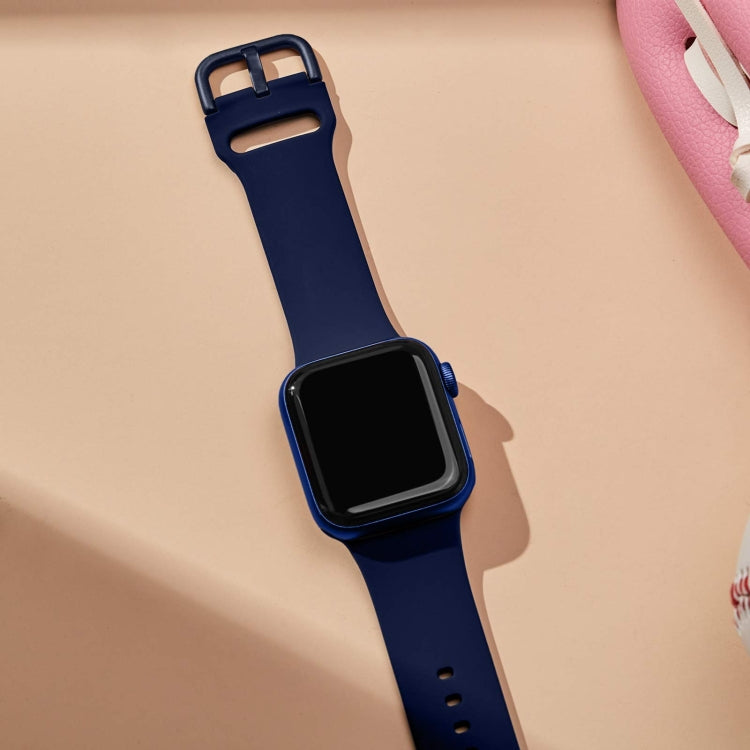 For Apple Watch Series 4 40mm Pin Buckle Silicone Watch Band(Midnight Blue) - free shipping - PMC TechLife - Order now!