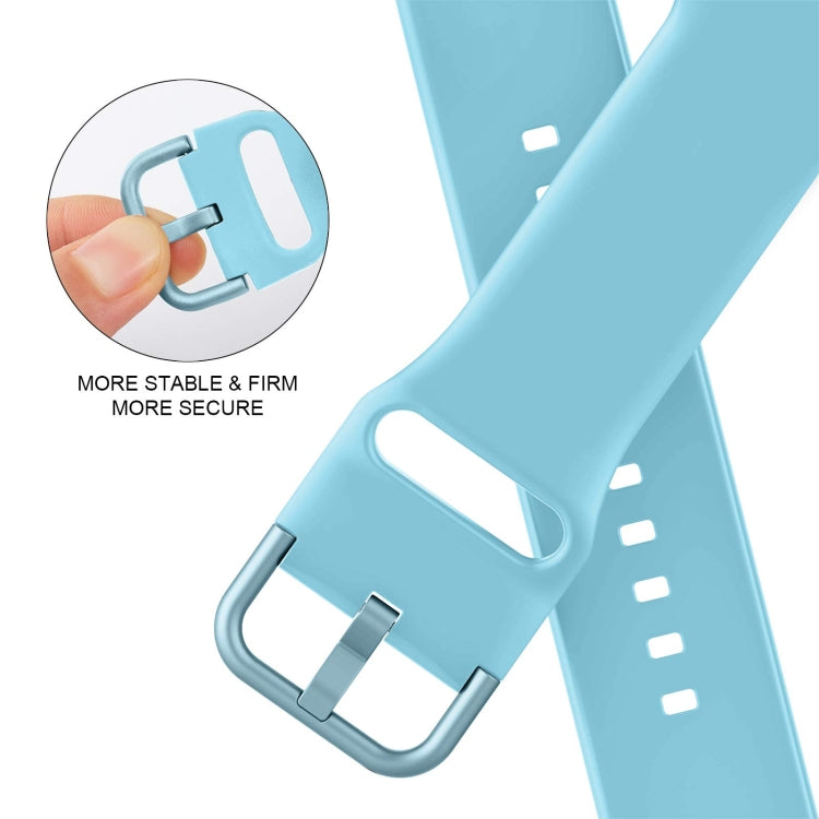 For Apple Watch Series 3 38mm Pin Buckle Silicone Watch Band(Light Blue) - free shipping - PMC TechLife - Order now!