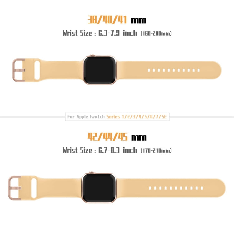 For Apple Watch Series 3 42mm Pin Buckle Silicone Watch Band(Light Orange) - free shipping - PMC TechLife - Order now!