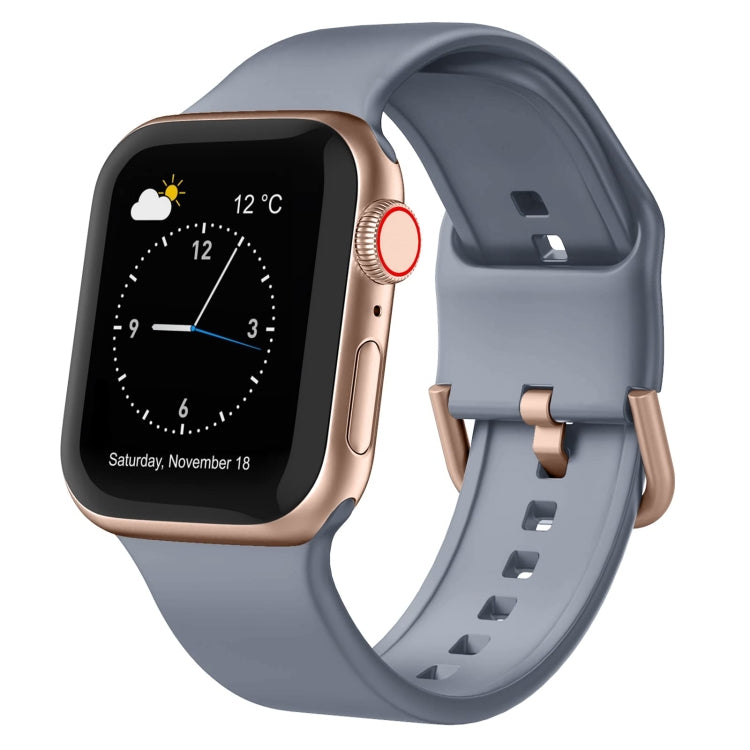 For Apple Watch Series 2 38mm Pin Buckle Silicone Watch Band(Blue Grey) - free shipping - PMC TechLife - Order now!
