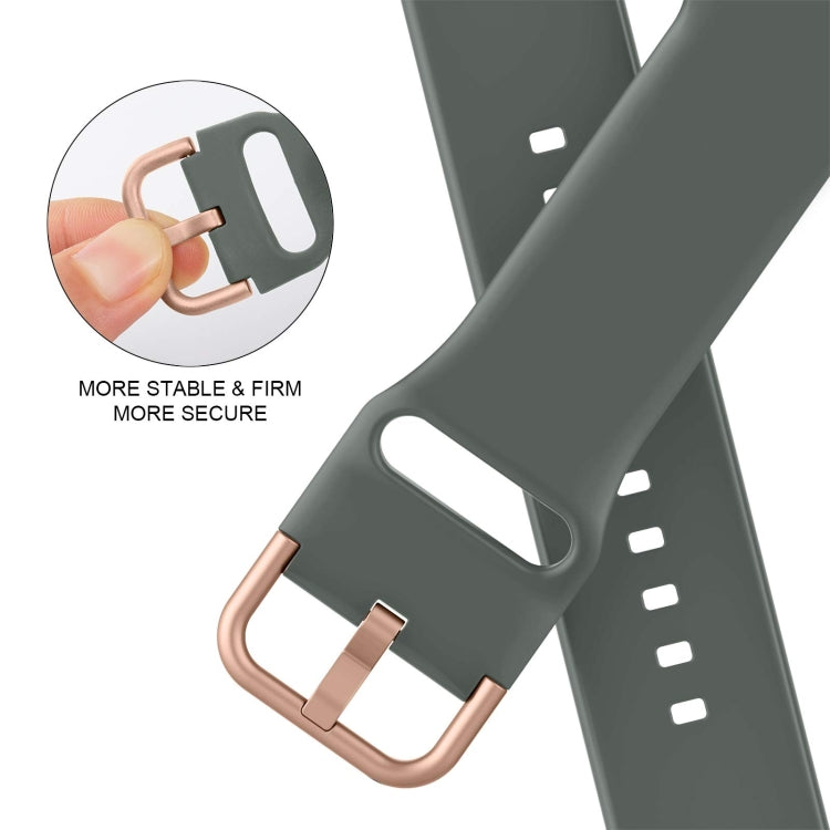 For Apple Watch 42mm Pin Buckle Silicone Watch Band(Olive) - free shipping - PMC TechLife - Order now!