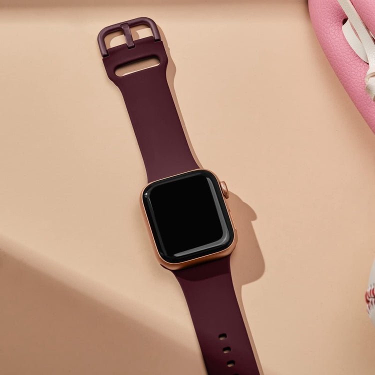 For Apple Watch Ultra 2 49mm Pin Buckle Silicone Watch Band(Wine Red) - Watch Bands by PMC TechLife | Online Shopping South Africa | PMC TechLife