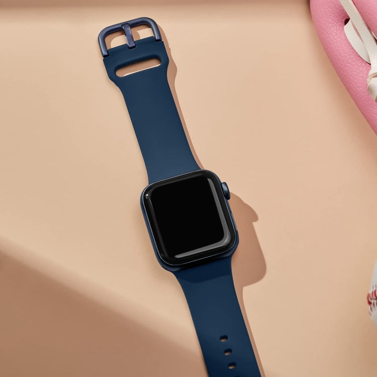 For Apple Watch Ultra 2 49mm Pin Buckle Silicone Watch Band(Abyss Blue) - free shipping - PMC TechLife - Order now!
