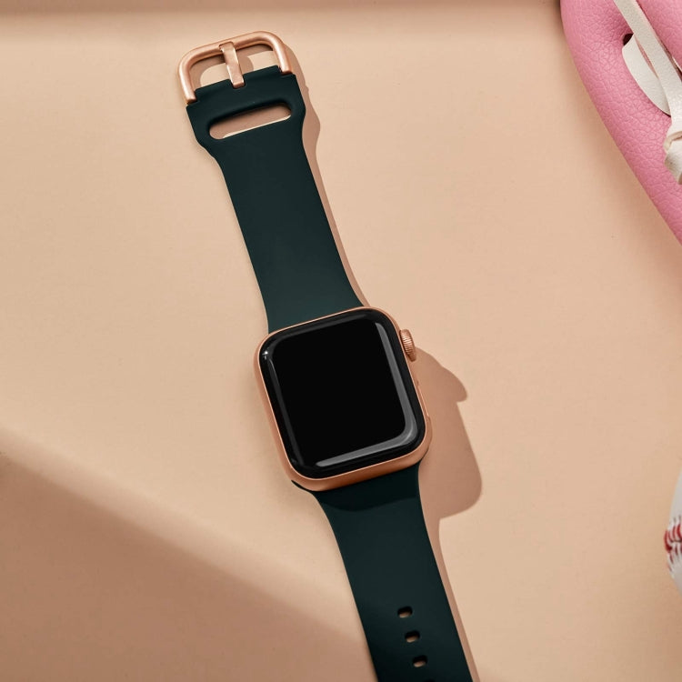 For Apple Watch Ultra 2 49mm Pin Buckle Silicone Watch Band(Dark Green) - free shipping - PMC TechLife - Order now!