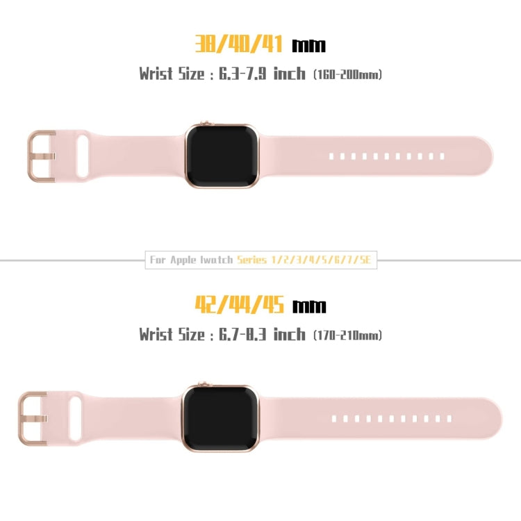For Apple Watch SE 2023 40mm Pin Buckle Silicone Watch Band(Pink Sand) - free shipping - PMC TechLife - Order now!