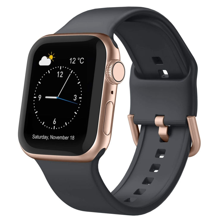 For Apple Watch SE 2023 40mm Pin Buckle Silicone Watch Band(Dark Grey) - free shipping - PMC TechLife - Order now!