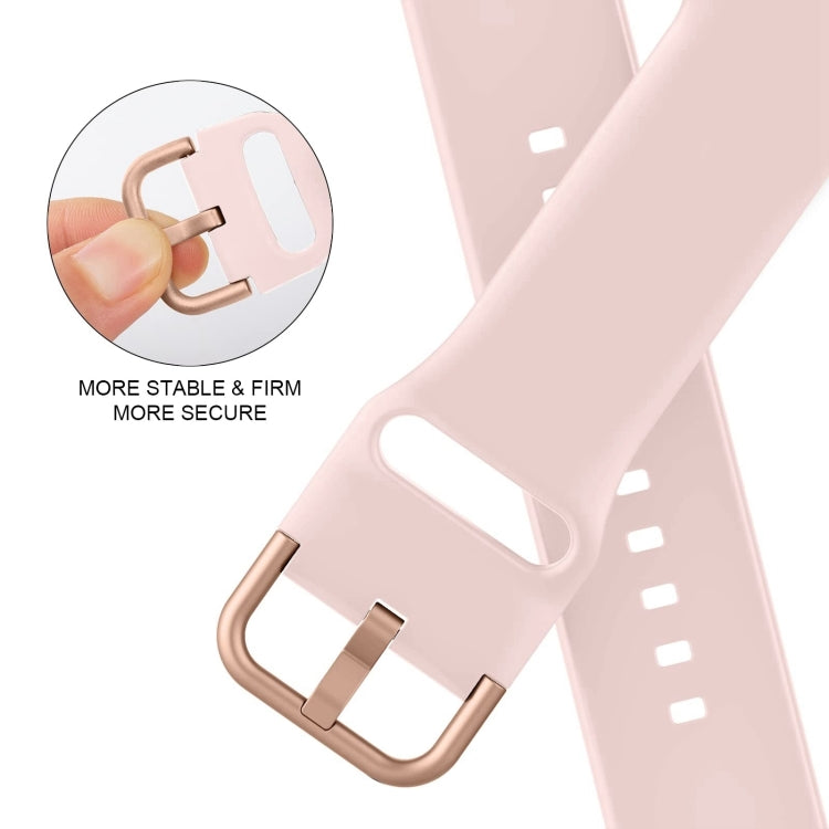 For Apple Watch Series 10 46mm Pin Buckle Silicone Watch Band(Pink Sand) - free shipping - PMC TechLife - Order now!
