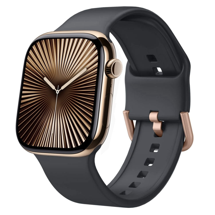For Apple Watch Series 10 46mm Pin Buckle Silicone Watch Band(Dark Grey) - free shipping - PMC TechLife - Order now!