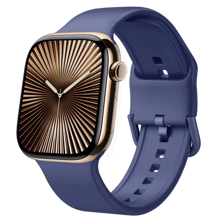 For Apple Watch Series 10 46mm Pin Buckle Silicone Watch Band(Violet Gray) - free shipping - PMC TechLife - Order now!