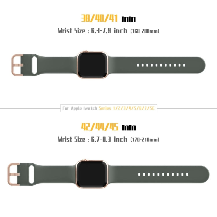 For Apple Watch Series 10 42mm Pin Buckle Silicone Watch Band(Olive) - free shipping - PMC TechLife - Order now!