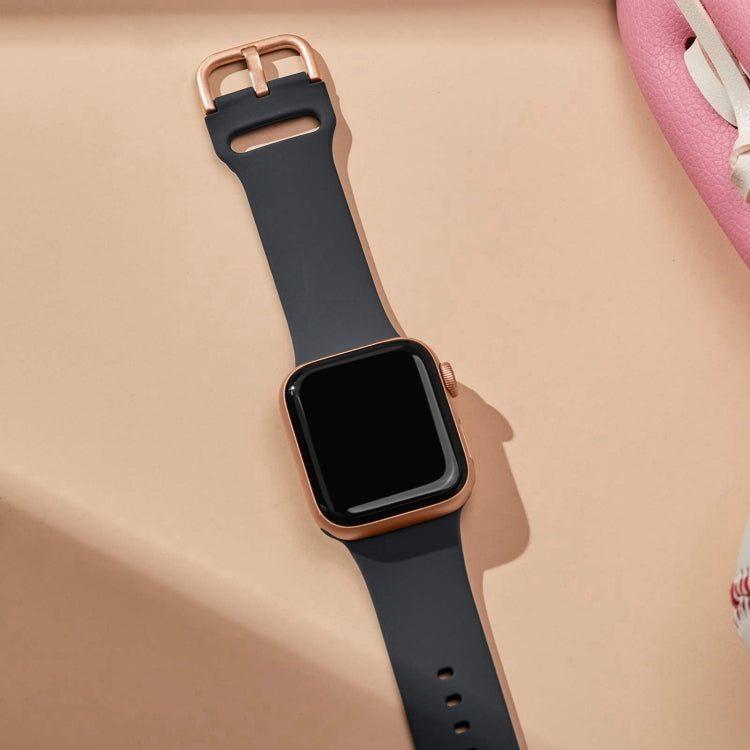 For Apple Watch Series 10 42mm Pin Buckle Silicone Watch Band(Dark Grey) - free shipping - PMC TechLife - Order now!