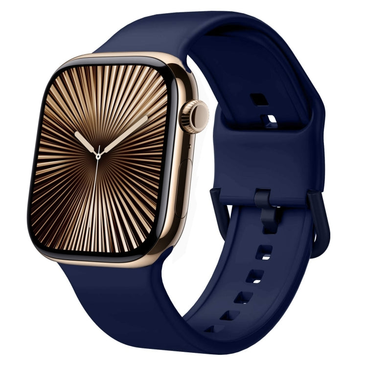 For Apple Watch Series 10 42mm Pin Buckle Silicone Watch Band(Midnight Blue) - free shipping - PMC TechLife - Order now!