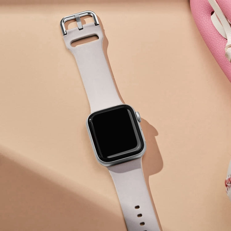 For Apple Watch Series 10 42mm Pin Buckle Silicone Watch Band(Starlight) - free shipping - PMC TechLife - Order now!