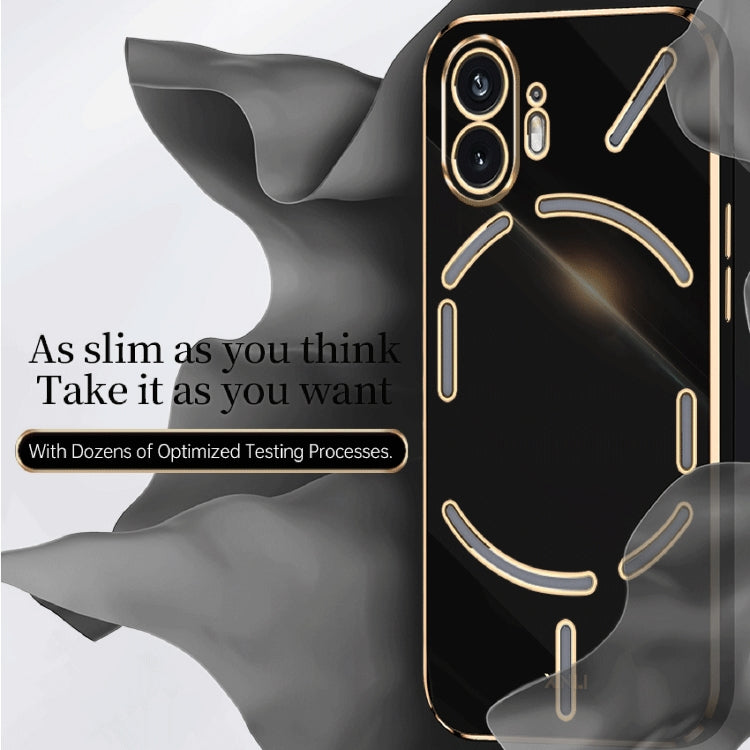 For Nothing Phone 2 XINLI Straight Edge 6D Electroplate TPU Phone Case(Mint Green) - More Brand by XINLI | Online Shopping South Africa | PMC Jewellery | Buy Now Pay Later Mobicred