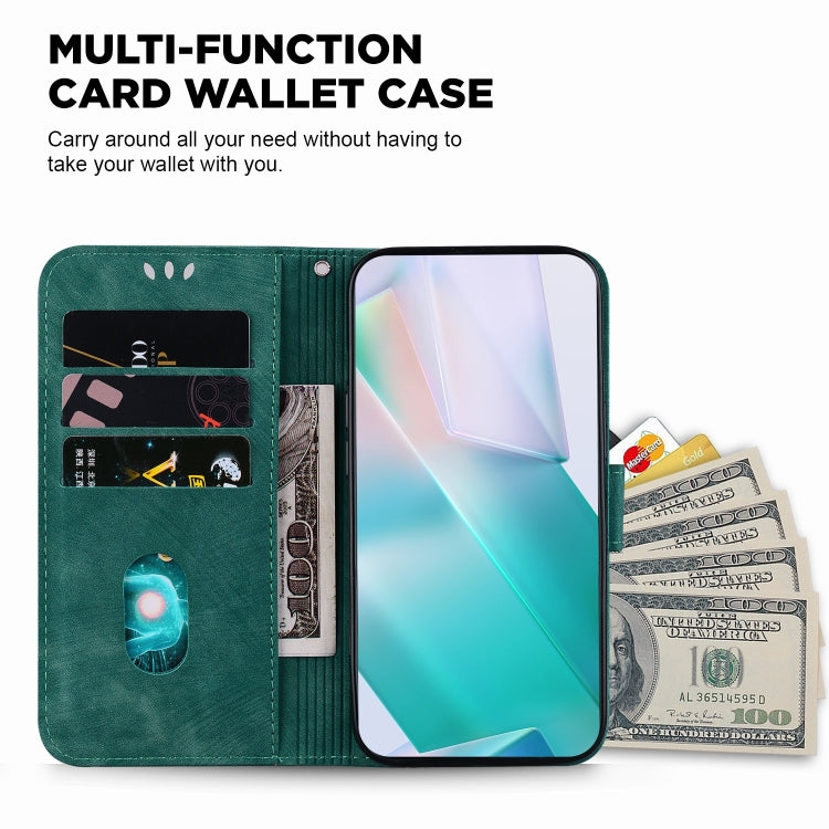 For iPhone 16 Pro Max Little Tiger Embossed Leather Phone Case(Green) - iPhone 16 Pro Max Cases by PMC TechLife | Online Shopping South Africa | PMC TechLife | Buy Now Pay Later Mobicred