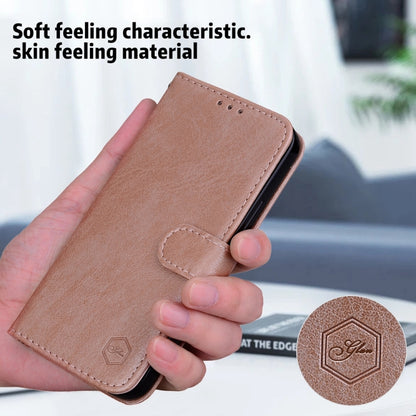 For Google Pixel 9 Skin Feeling Oil Leather Texture PU + TPU Phone Case(Champagne) - Google Cases by PMC Jewellery | Online Shopping South Africa | PMC Jewellery | Buy Now Pay Later Mobicred