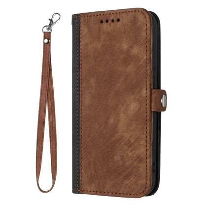 For iPhone 16 Side Buckle Double Fold Hand Strap Leather Phone Case(Brown) - iPhone 16 Cases by PMC Jewellery | Online Shopping South Africa | PMC Jewellery | Buy Now Pay Later Mobicred