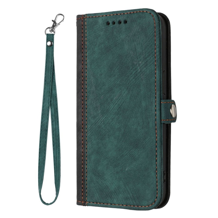 For Motorola Moto G Stylus 5G 2024 Side Buckle Double Fold Hand Strap Leather Phone Case(Dark Green) - Motorola Cases by PMC Jewellery | Online Shopping South Africa | PMC Jewellery | Buy Now Pay Later Mobicred