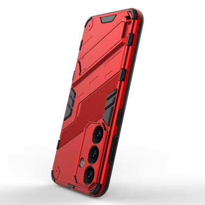 For Samsung Galaxy S24 5G Punk Armor 2 in 1 PC + TPU Shockproof Phone Case with Invisible Holder(Red) - Galaxy S24 5G Cases by PMC Jewellery | Online Shopping South Africa | PMC Jewellery