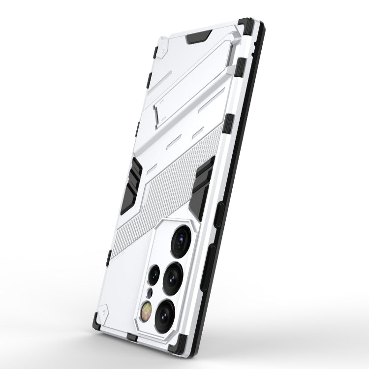 For Samsung Galaxy S24 Ultra 5G Punk Armor 2 in 1 PC + TPU Shockproof Phone Case with Invisible Holder(White) - Galaxy S24 Ultra 5G Cases by PMC TechLife | Online Shopping South Africa | PMC TechLife