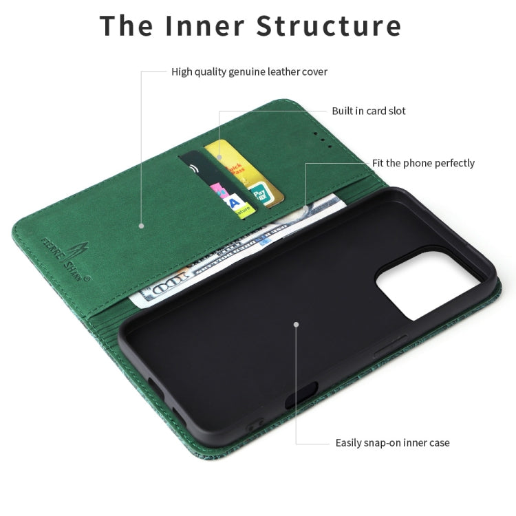 For iPhone 16 Pro Max Fierre Shann Crocodile Texture Magnetic Genuine Leather Phone Case(Green) - free shipping - PMC Jewellery - Order now!
