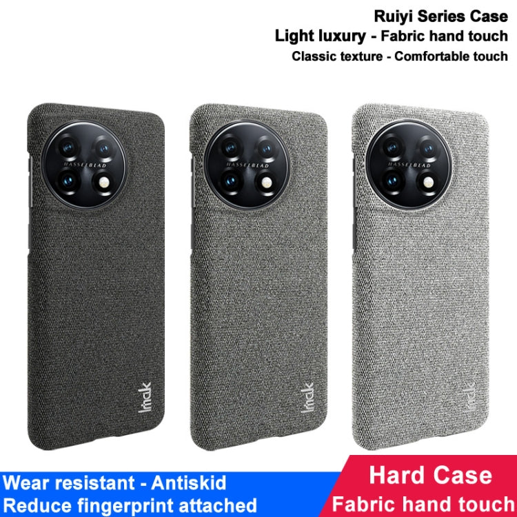 For OnePlus 11 5G imak Ruiyi Series Cloth Texture PU + PC Phone Case(Black) - OnePlus Cases by imak | Online Shopping South Africa | PMC TechLife | Buy Now Pay Later Mobicred