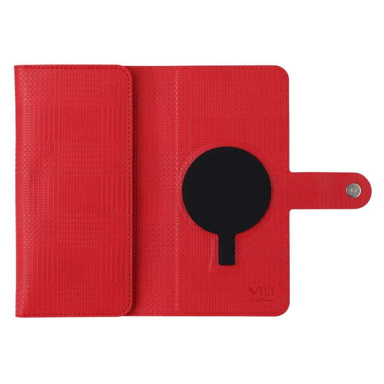 For iPhone 15 ViLi GHB Series MagSafe Magnetic Zipper Leather Phone Case(Red) - free shipping - PMC Jewellery - Order now!