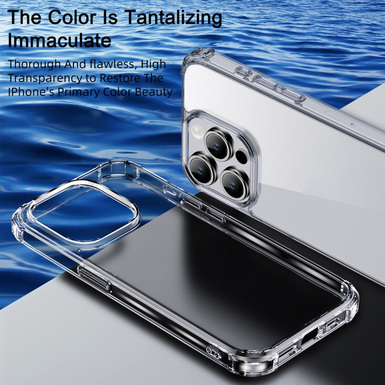 For iPhone 15 iPAKY Crystal Clear Series Shockproof PC + TPU Protective Phone Case(Transparent) - iPhone 15 Cases by iPAKY | Online Shopping South Africa | PMC Jewellery